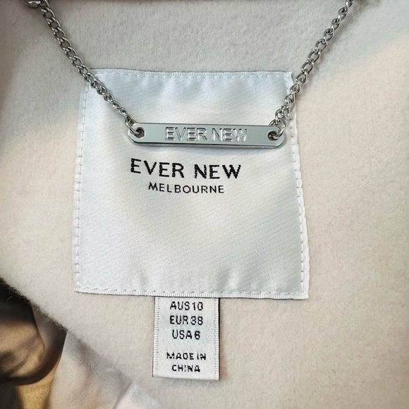 Ever New Melbourne Cream Wool-Blend Faux-Fur-Hood Fran Winter Coat. Size 6. - Picture 8 of 15